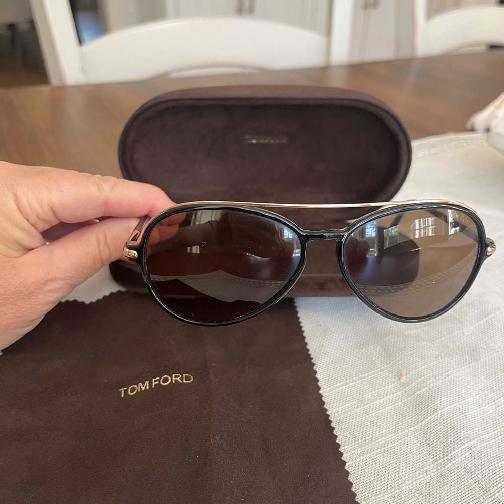 Tom Ford Black Aviator Sunglasses